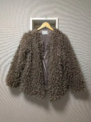 [ OHOTORO ] 푸들 퍼 보아 자켓 모카 복슬복슬 한국 아우터