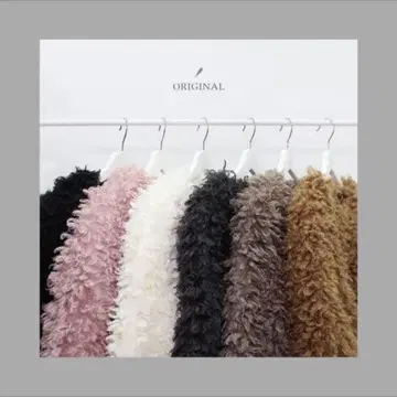 [ OHOTORO ] 푸들 퍼 보아 자켓 모카 복슬복슬 한국 아우터