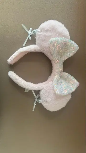 디즈니 (랜드/씨) 미니 모코모코 스팽글 머리띠 핑크