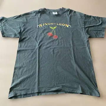 KING OF LEON 체리T셔츠 L 사이즈 그레이
