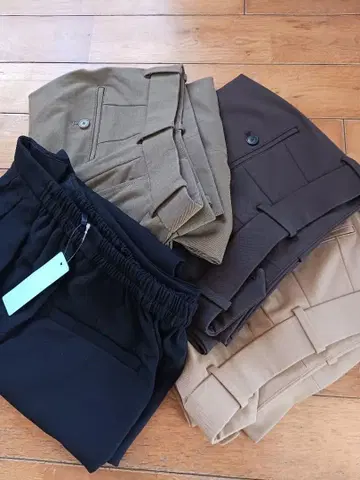 유니클로 턱 와이드 팬츠 새상품 아메리칸 홀릭 슬랙스 묶음 판매 4개