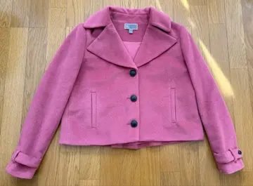 핑크 더블 브레스트 울 자켓 S 사이즈