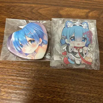 리제로 아크릴 스탠드 캔뱃지 세트