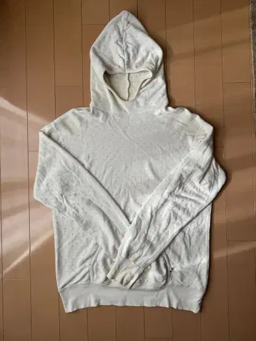 Goodenough 화이트 도트 무늬 후드 부착 후드티