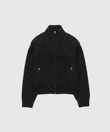 BOUCLE KNIT ZIP JACKET
