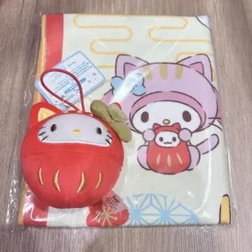 빙글빙글 산리오 캐릭터즈 챌린지! 복권 키티 페이스 타월