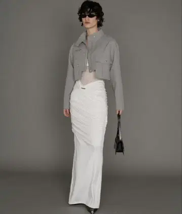 PRANK PROJECT 저리 맥시 스커트 38 화이트