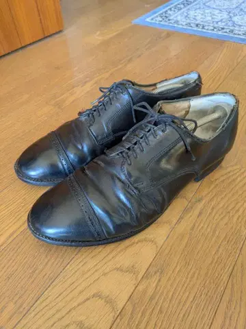 블랙 가죽 스트레이트 팁 알든 ALDEN 사이즈 9