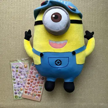 미니언 봉제 인형 약 30cm 모자 포함