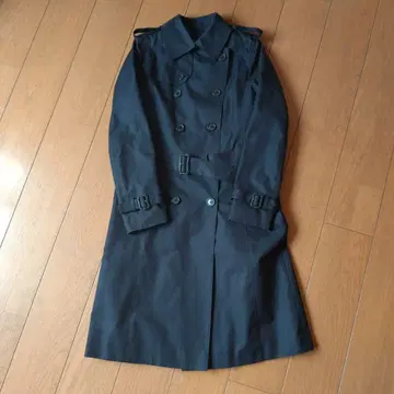 브룩스브라더스 블랙 더블 브레스트 트렌치코트