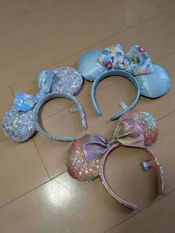 미니 마우스 스팽글 머리띠 3개 세트