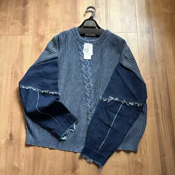 새상품 라디에이트 정가 1만 7000엔 이소재 긴팔 니트 스콧 클럽