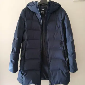 UNIQLO 후드 부착 다운 자켓 네이비