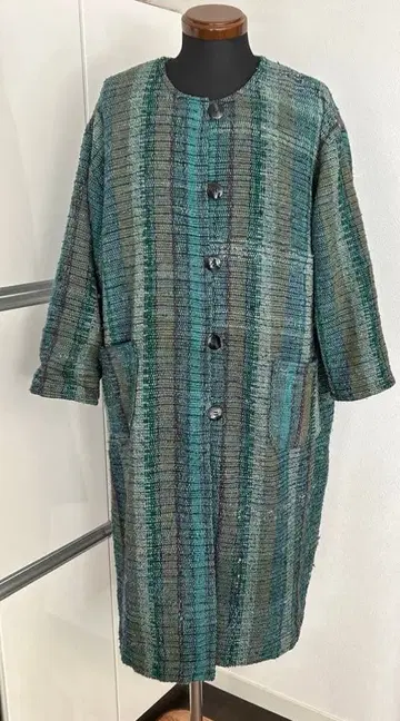 기모노 빈티지 원단 사용 리메이크  이거리 코트