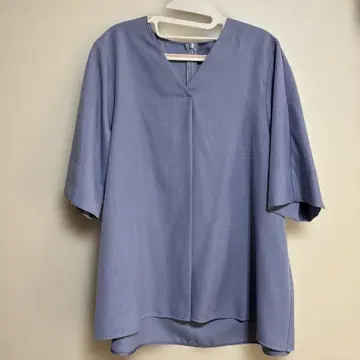 자유구 린넨 라이크 트윌 5부 소매 블라우스