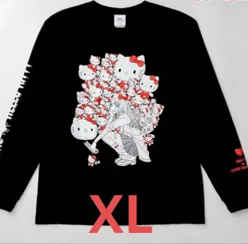 갸루 토미에 x 헬로키티 XL 롱T셔츠 이토 준지 x 산리오 캐릭터즈