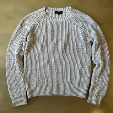 A.P.C. 아이보리 코튼 스웨터 L