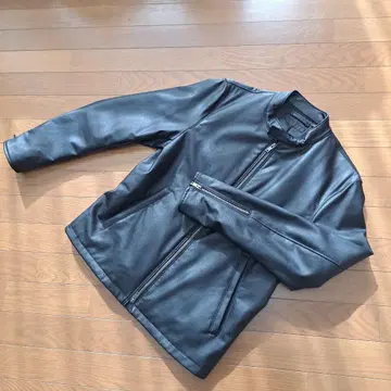 블랙 L 사이즈 합성 피혁 자켓