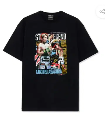 아사쿠라 미쿠루 응원 T셔츠 블랙 초강자 축제