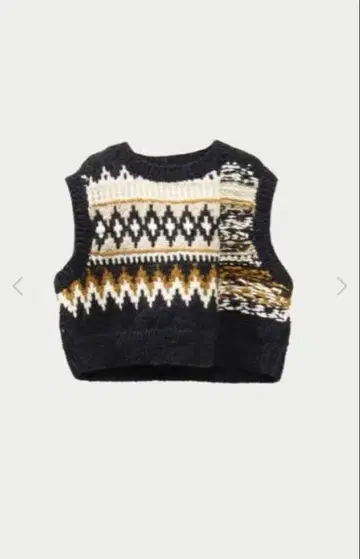 마차트 노르딕 니트 베스트 (차콜 그레이)