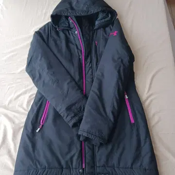 후드 부착 롱 다운 자켓