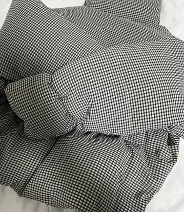 다운 자켓 체크 모치님