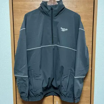 Reebok 나일론 자켓 블랙 ( 그레이 ) 하프 지퍼