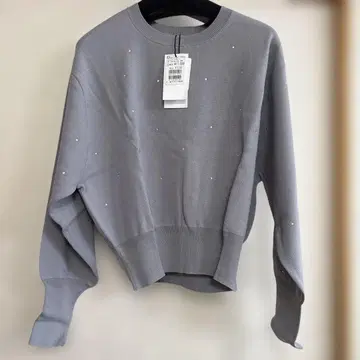 [ YAMADAYA ] 라이트 그레이 큐빅 니트 스웨터