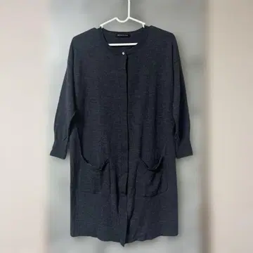 mizuiroind 롱 기장 가디건 그레이 울 100%