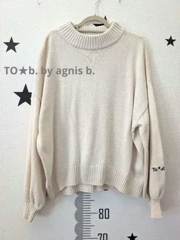 TO b. by agnis b. 소매 자수 긴팔 스웨터