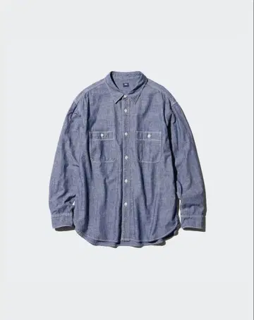 [새상품] 유니클로 샴브레이 오버 셔츠 2개 세트 XL