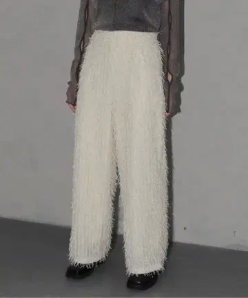 cheriella 라메 프린지 와이드 팬츠 택 포함