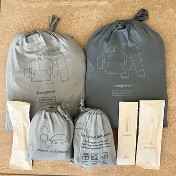 에미레이트 항공 라운지웨어 M&L 사이즈 슬리퍼 안대 미개봉