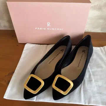 FABIO RUSCONI 블랙 플랫슈즈 39