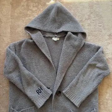 RH 베어풋 후드 부착 그레이 가디건