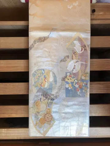 니시진 오비 꽃과 학 등의 후쿠로 오비