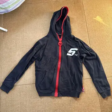 스냅온 후드티 집업 블랙