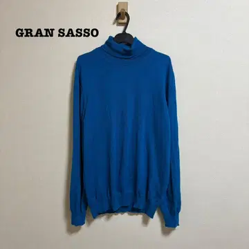 GRAN SASSO 터틀넥 니트 하이 게이지 블루 52