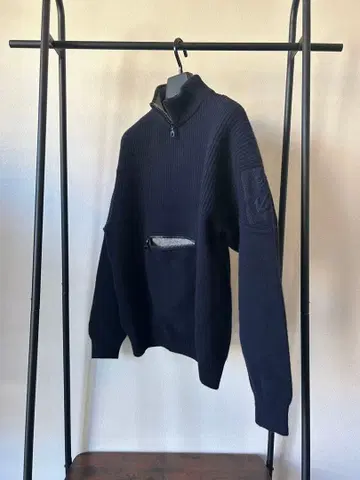 ICEBERG 네이비 라나버진 울 니트 이탈리아제