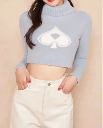 Darich 스페이드 터틀 니트탑