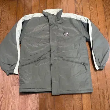 빈티지 90s NO FEAR 다운 자켓 S 카키 바이크