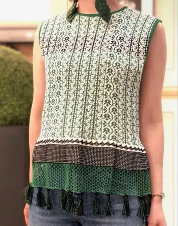 mame kurogouchi 자카드 니트탑