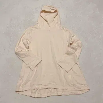 허니처치 후드 부착 후드티 얇은 소재 티셔츠 미디 기장 튜닉 F