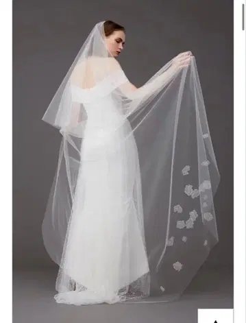 웨딩 베일 트리트 드레싱 롱 베일 나비