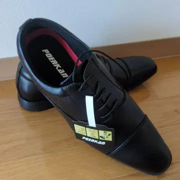 POERKAN 블랙 비즈니스 슈즈 3E 폭