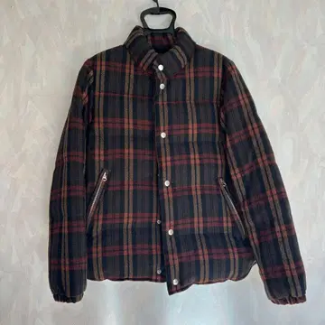 ROSSO 체크 무늬 다운 자켓