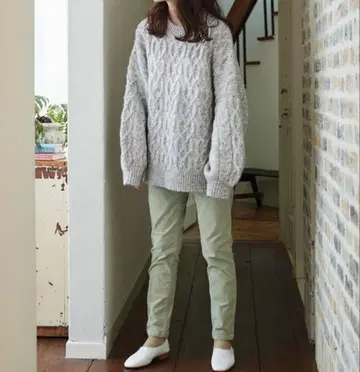 [ 빅 사이즈 ] 써니클라우드 달마 스웨터 케이블 니트 LL 펠리시모