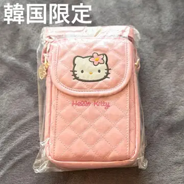 한국 한정판 키티 퀼팅 숄더 파우치