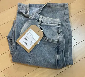 속기모 커브 데님 팬츠