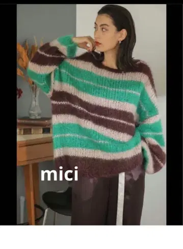 mici 모헤어 니트 풀오버 오버 사이즈 스웨터